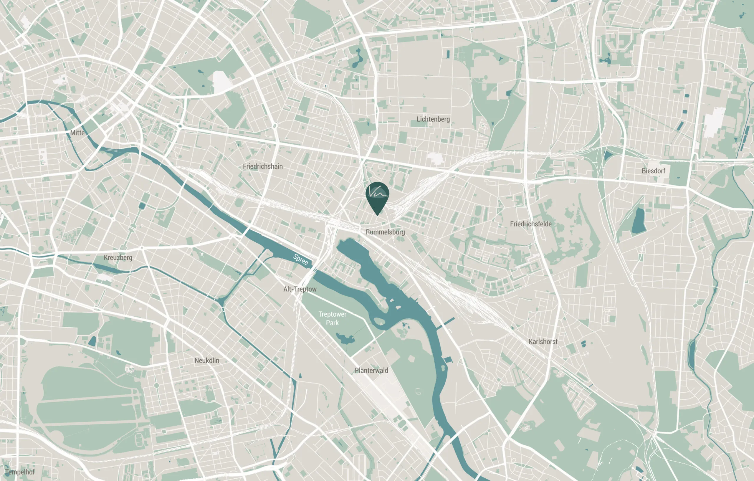 Umgebungskarte ausgehend von unserem Neubau ViCTORIA’S NEXT. Hier finden Sie viele Hotspots und Ausflugsziele in der Nähe. Sichern Sie sich eine Eigentumswohnung in Berlin-Lichtenberg!